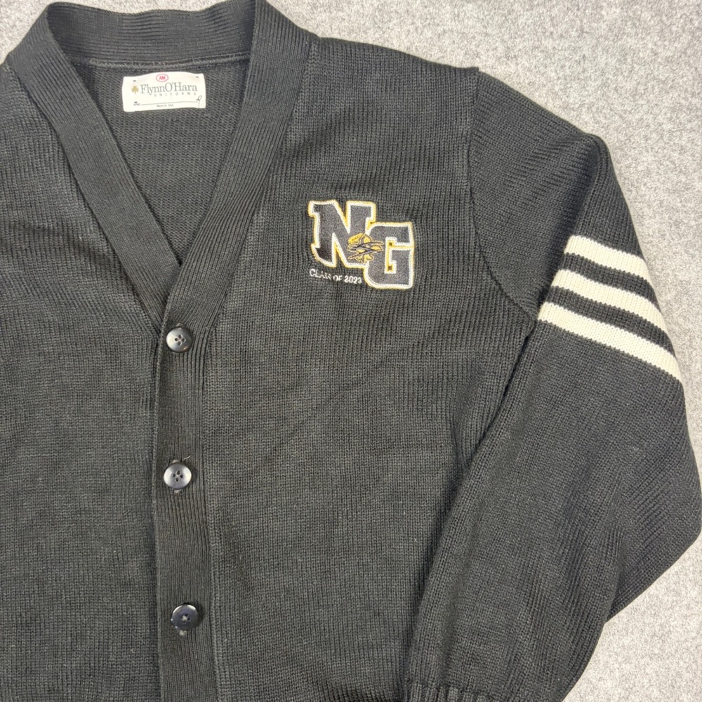 Flynn OHara Varsity Cardigan Sweater Black NG Class of 2023 Mens Adult Medium - Picture 2 of 6